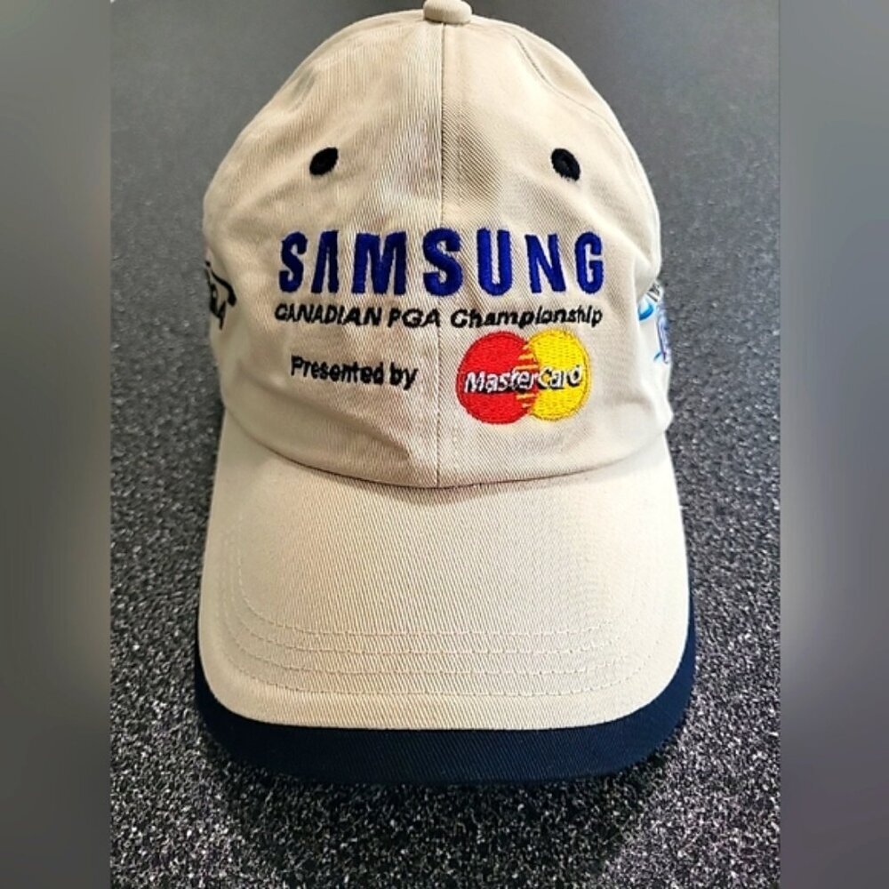 Samsung Canadian PGA Championship MasterCard Golf Cap Ahead Headgear Beige OSFA